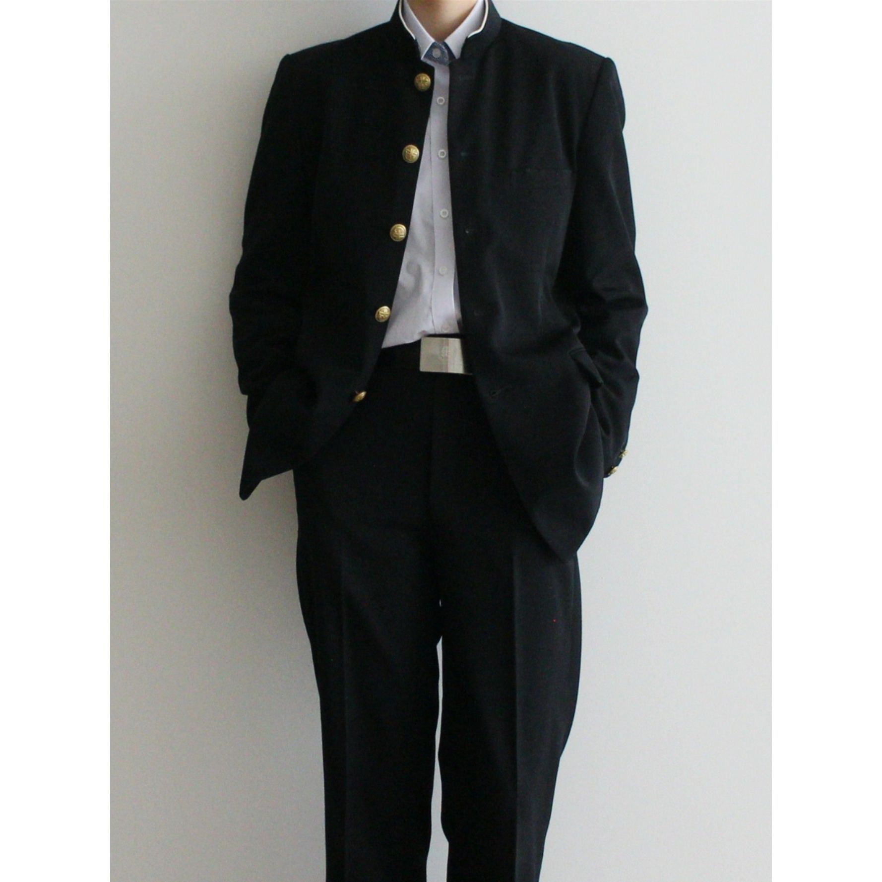 Zhongshan Suit Japanese-Style RetrodkUniform Suit Men's Suits Placket Clothing Loose Pu HandsomejkStudent Class Clothes Suit Spring. 