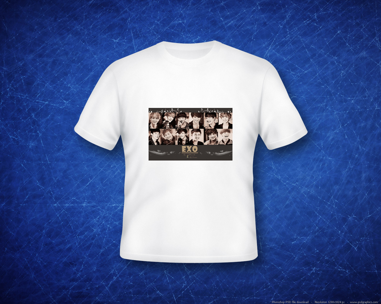 EXO Printed T- shirt for Woman (Wet look). 