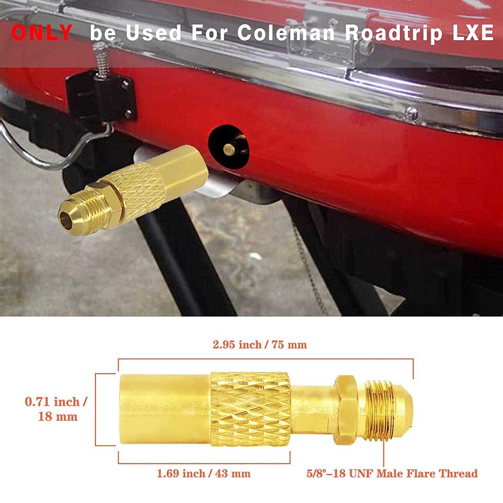 5Ft Propane Adapter Hose and Regulator Replacement Kit for Coleman Roadtrip Grills,QCC1 Low-Pressure Propane Adapter. 