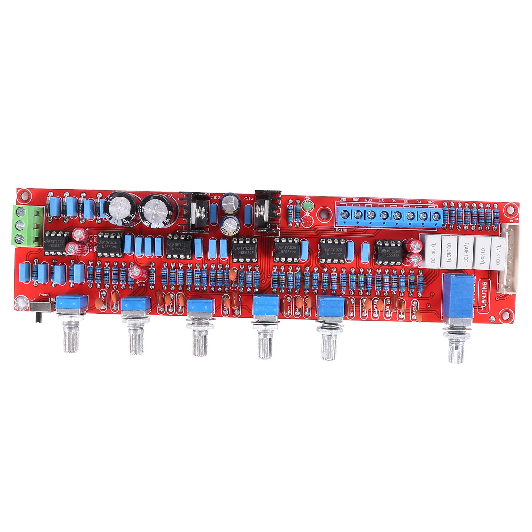 NE5532 Preamplifier Bord HIFI 5.1 Tone Plate Volume Control Panel Preamp Mixer Board Pre-Amplifier Board. 