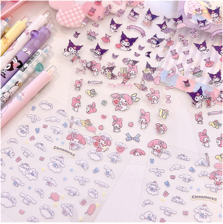 1/10/20Pcs Cartoon Transparent Sticker Waterproof PVC Mini Cute Stickers DIY Decoration. 