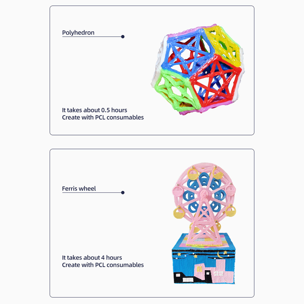 HXSJ Rp-300B Portable 3D Pen Low Temperature 3D Printing Pen Kids Birthday Gift Children 3D Drawing Pen. 