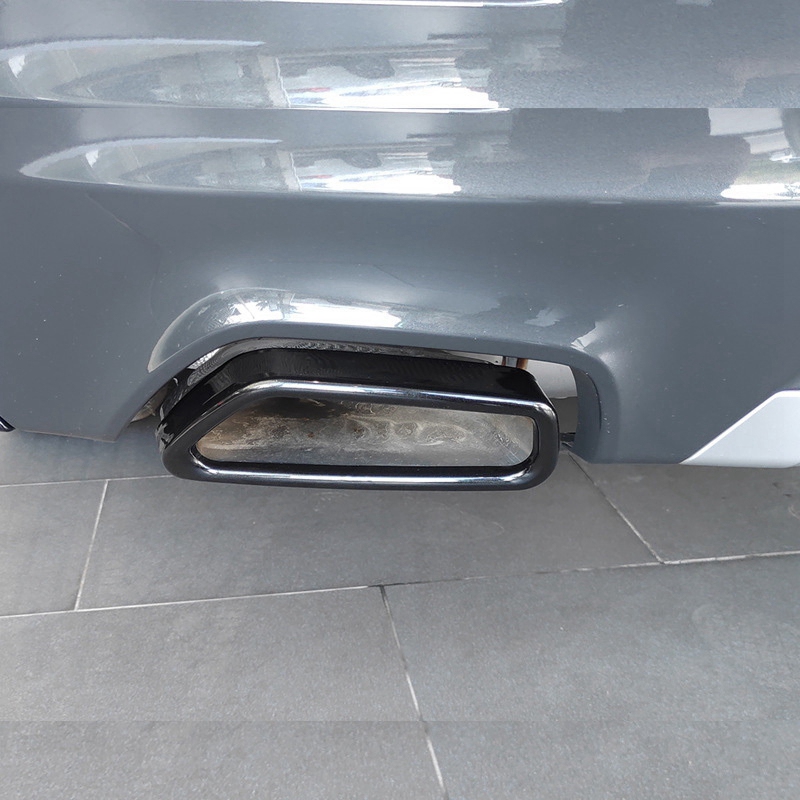 Muffler For BMW 5 Series-2 x exhaust pipe rack-black | Daraz.lk