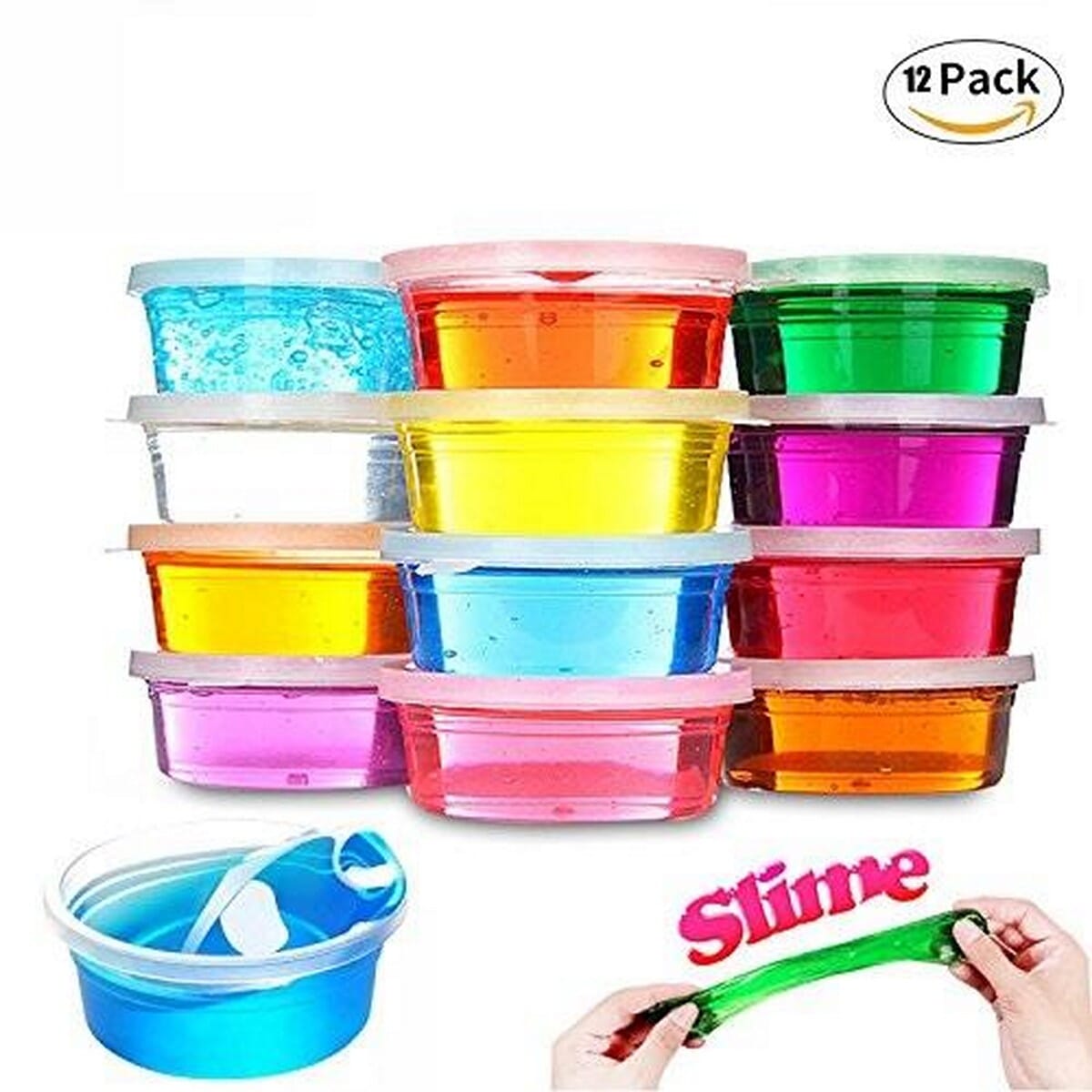 Magic Clay Slime Crystal colour blowing bubbles 12pcs Pack 12 pcs/ Set  Slime