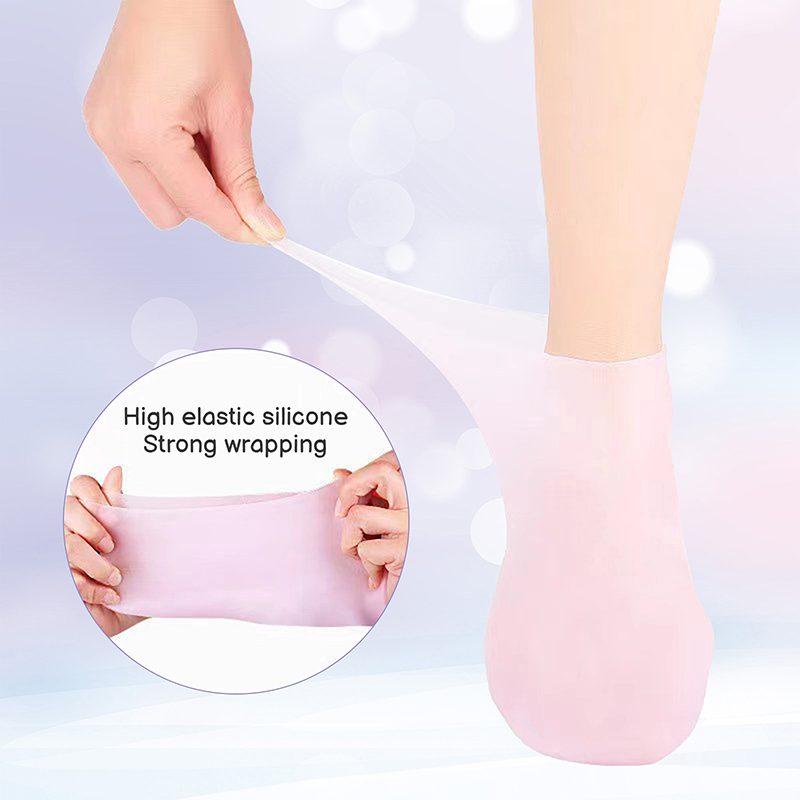 1 Pair Silicone Moisturizing Gel Heel Socks Rejuvenation Foot Care Elastic Sock Jessica. 