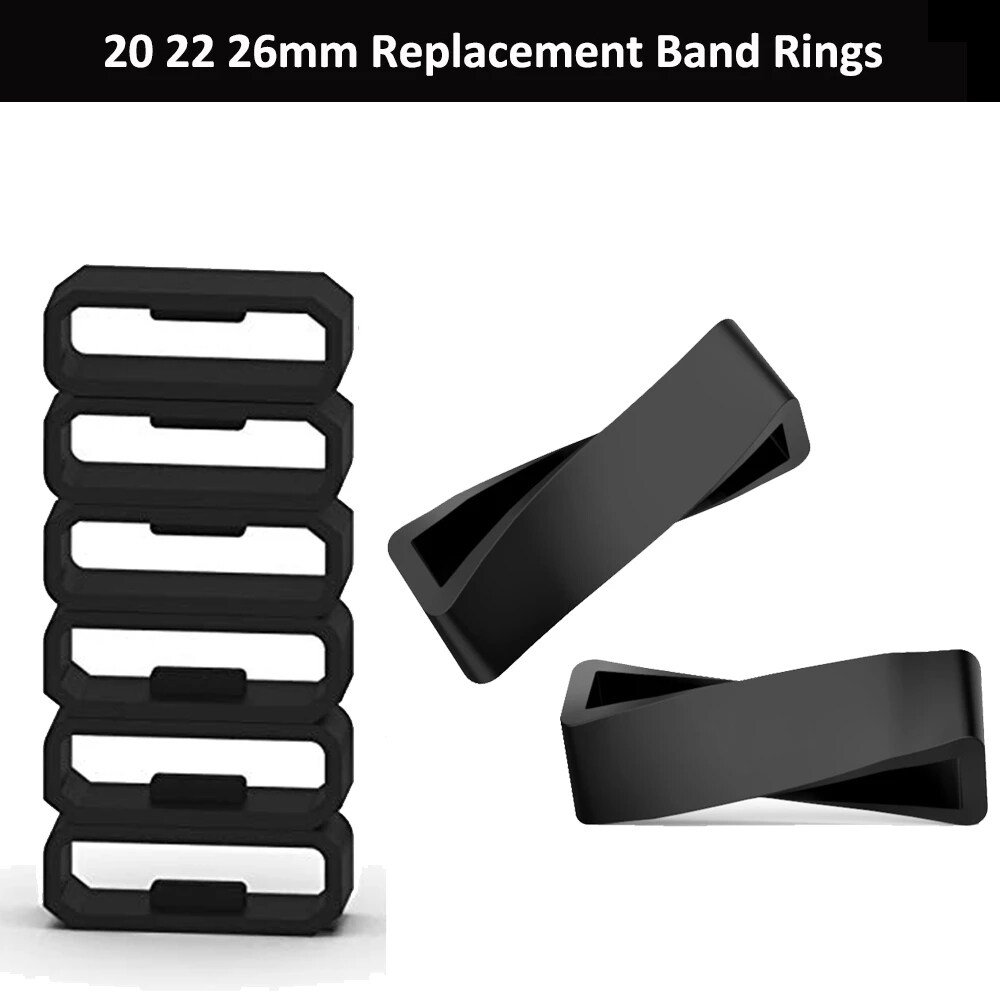 【Miga Plaza】CICI Smart Watches Band Rings Watch Strap Loop 20mm 22mm 26mm Watch Band Holder Watch Buckle Silicone Band. 