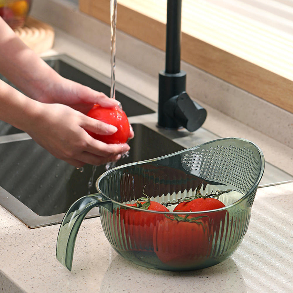 Rice Washing Machine Kitchen Rice Drain Basket Household Drain Basket Shopping Basket With Handle Japanese Rice Washing Sieve. 