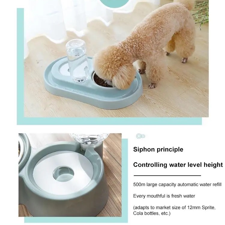 2-in-1 Pet Automatic Water Dispenser Food Bowl Dog Cat Rabbit Drinking Bowl Pets Food Bowls Food Dish Pet Feeders Auto Water Feeder Dog Bowl Feeder Travel Bowl Dog Plate Pet Plate Pets Food Bowl Dog Dish Pet Dish Food Grade Plastic Food Container Storage. 