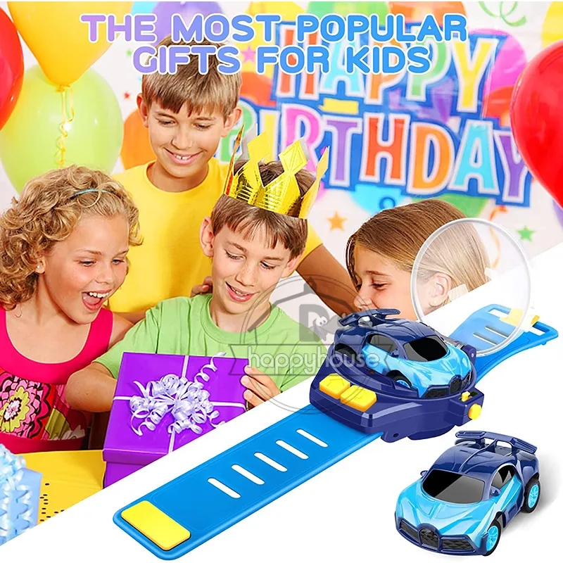 Boy Girl Mini Remote Control For Kids With Protective Cover USB Charging Alloy Adjustable Strap Racing Car Watch Toy Birthday. 
