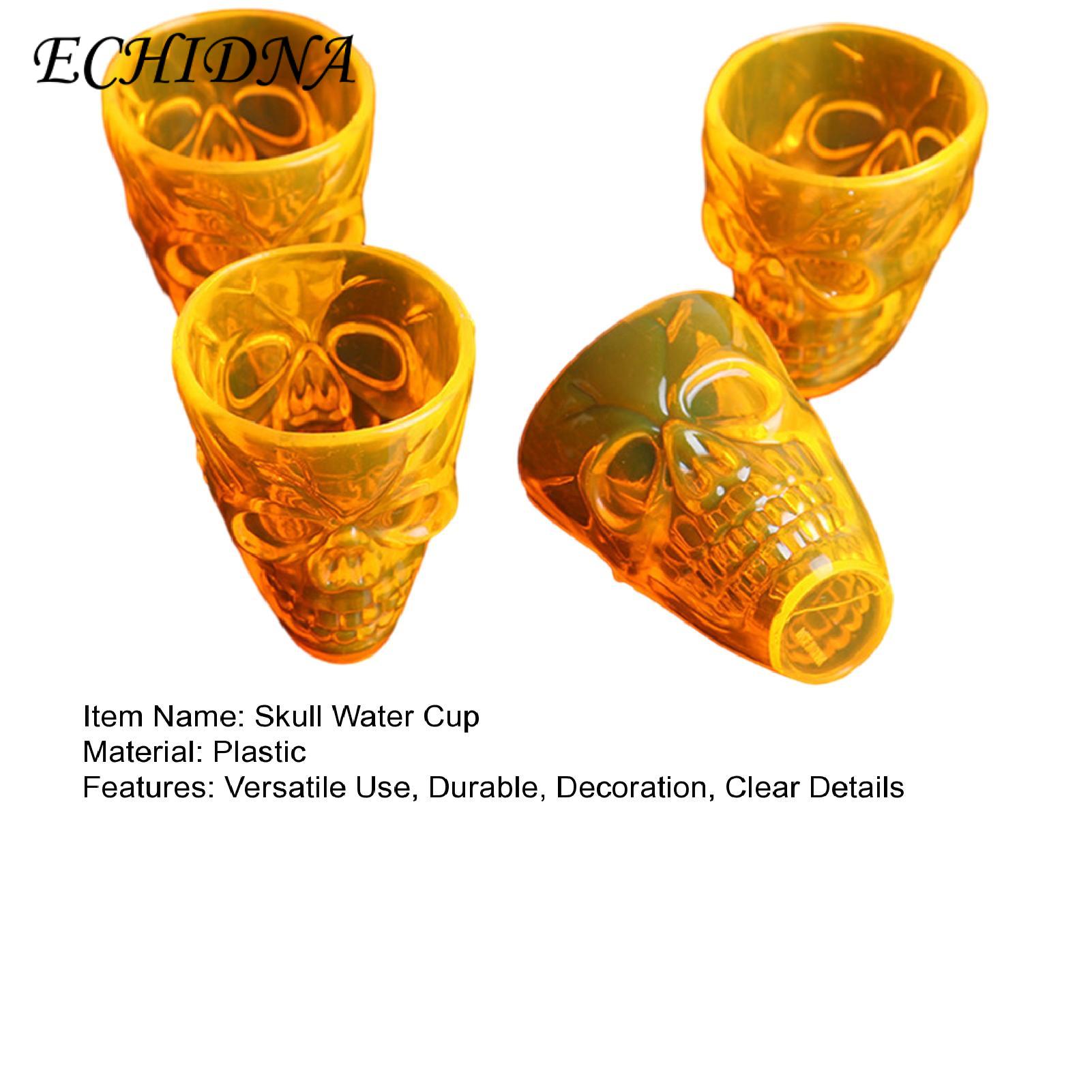 Halloween Beverage Cup Halloween Skull Water Cup Set 4pcs Exquisite Drinkware for Home Festive Decoration Halloween Skull Cup. 
