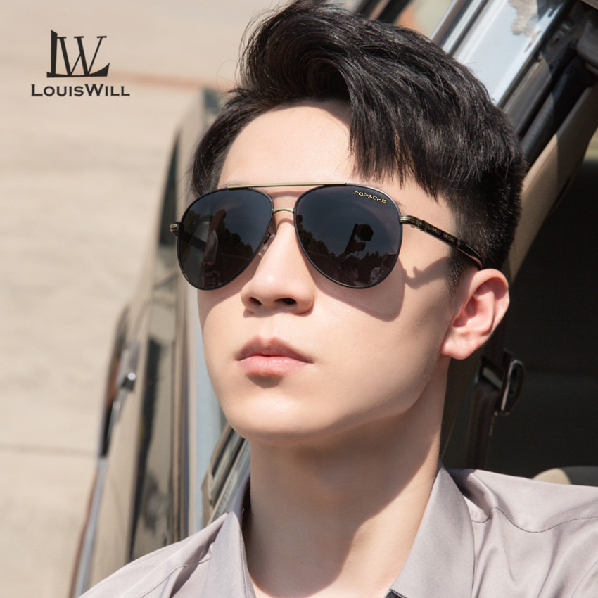 LouisWill Mens Oversized Polarized Shades Sunglasses Outdoor 100% UV Protection Lightweight Eyewear with Free Box. 