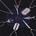 BAC Men's Necklace Hip Hop Punk Trident Pendant. 