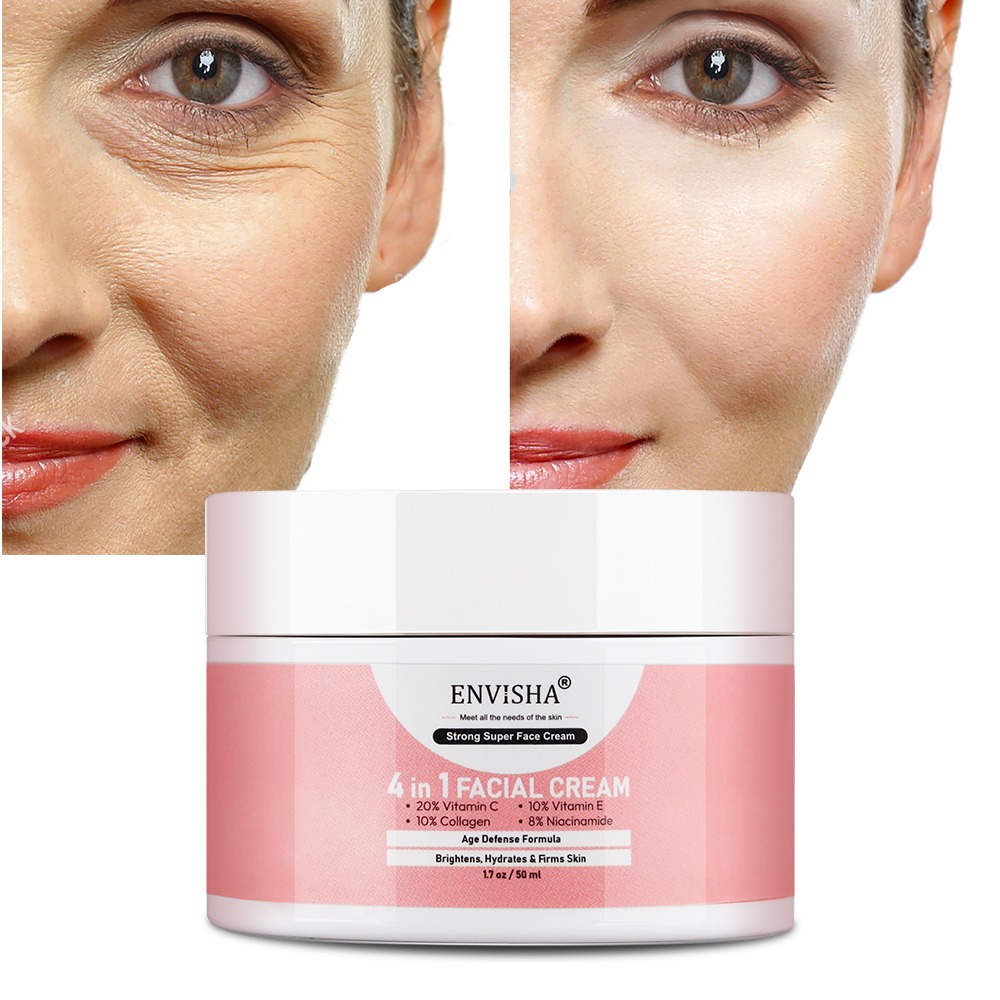 Envisha 4 in 1 Face Cream Vitamin C Vitamin E Collagen Niacinamide. 
