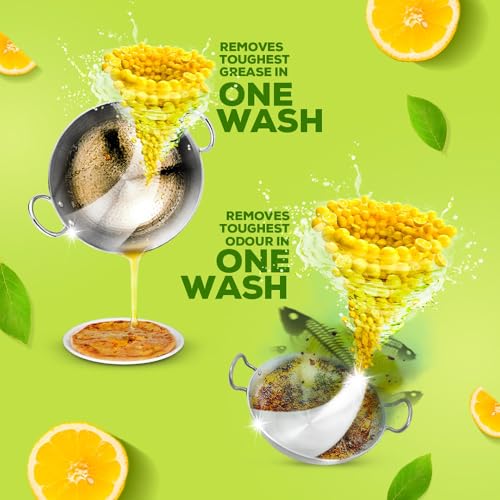 Vim Dishwash Liquid Gel Lemon Refill Pouch, 2 Ltr | Dishwash Gel Infused With The Power Of Lemons | Leaves No Residue FROM INDIA(SAM). 