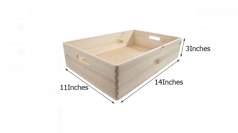 wooden Tray with Handle Kitchen tray - Wooden serving Tray Decoration Crafts (14x11x3 INCHES). 