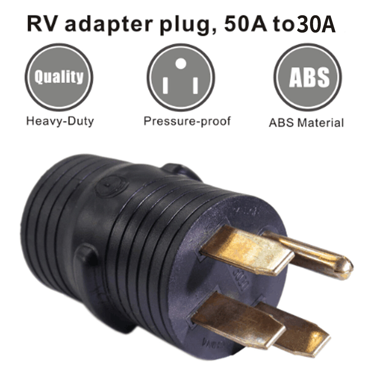 RV Adapter 50 Amp Male to 30 Amp Female Connector Plug Camper Motorhome