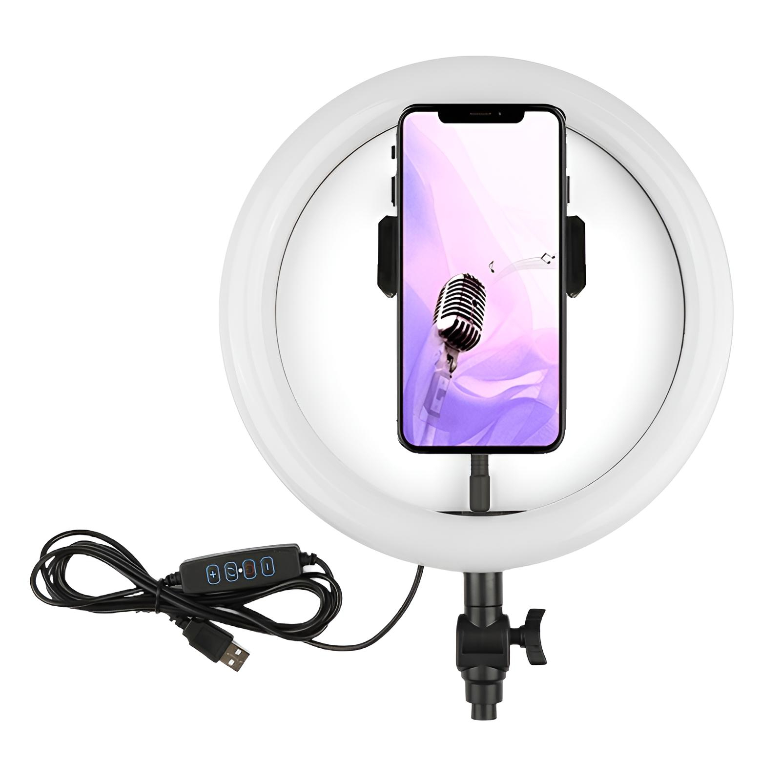 Selfie 10 Inch LED Ring Light with Sturdy 7ft Tripod Stand and Adjustable Phone Holder, Perfect for TikTok, YouTube, and Professional Photography. 