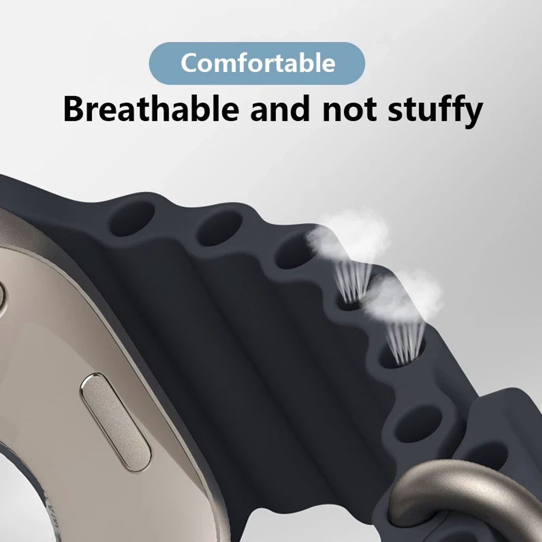 Ocean Silicone Strap / Ultra Watch Band For Smart Watches 42mm / 44mm / 45mm / 49mm T800/ T900 Ultra Smart Watch strap & many other smart watch strap. 