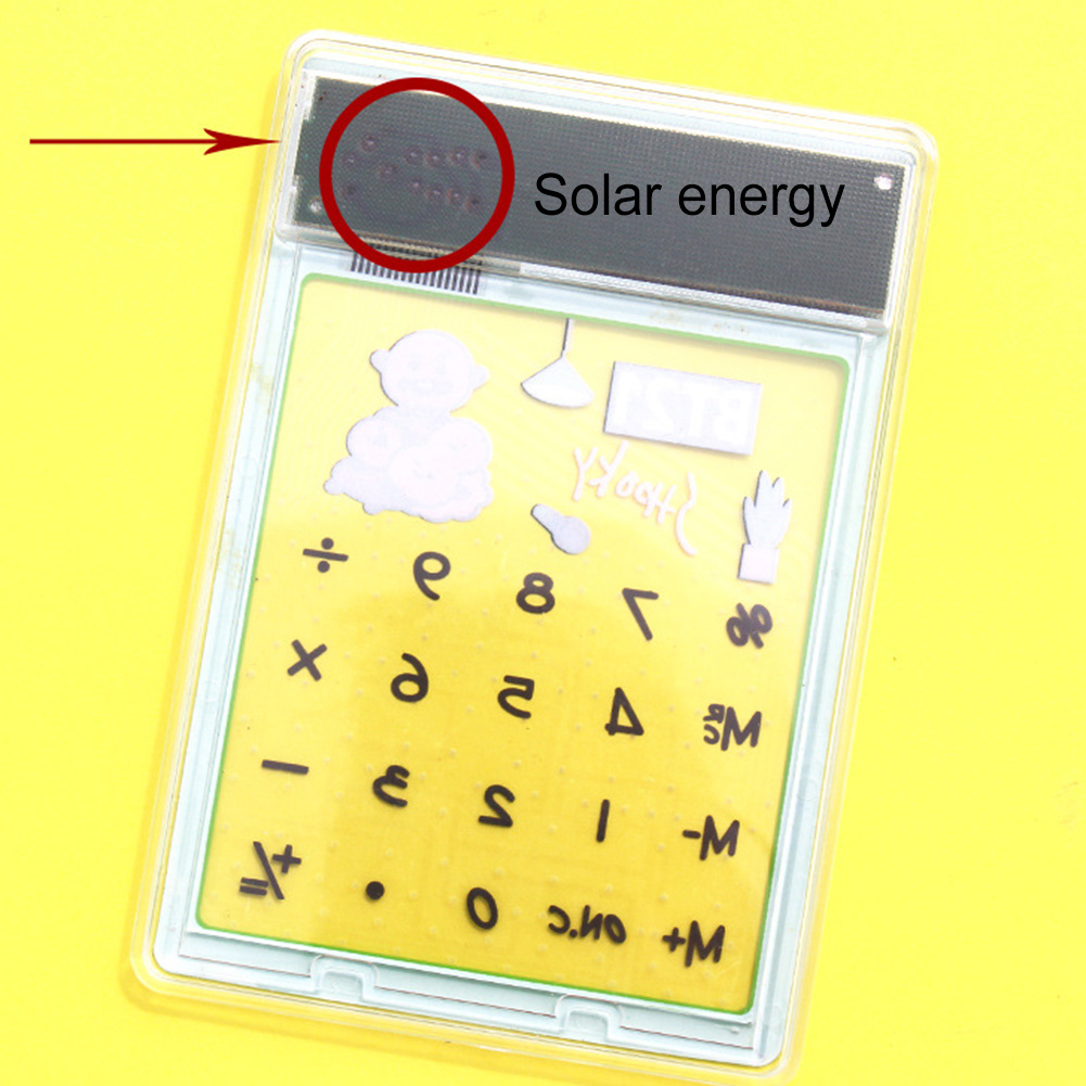 【World Supermarket 2021】BTS Mini Transparent Solar Calculator Cartoon Supply Tool. 