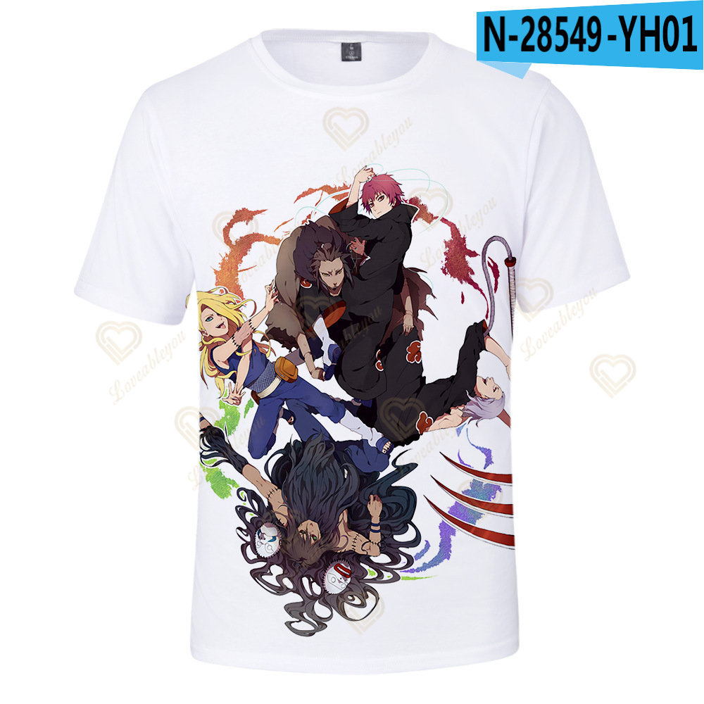 Anime Naruto manga T-shirts Kakashi Hatake black T shirt men women casual Gothic hip hop short sleeve streetwear tops tees. 