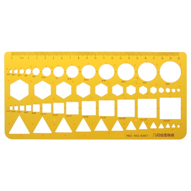Professional Architectural Template Ruler Drawing Stencil Measuring Tool Student. 