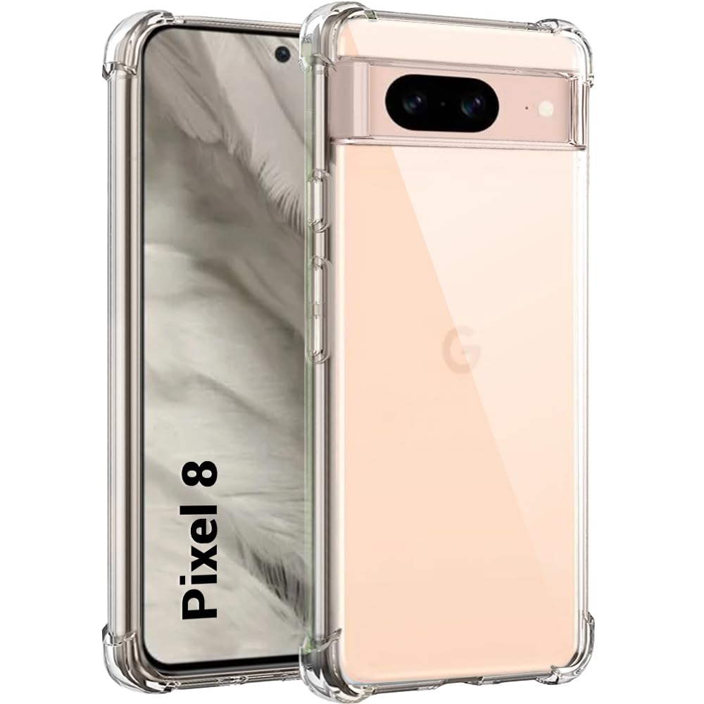 Google Pixel 8 Back Cover Transparent Case, Clear Silicone | Daraz.lk