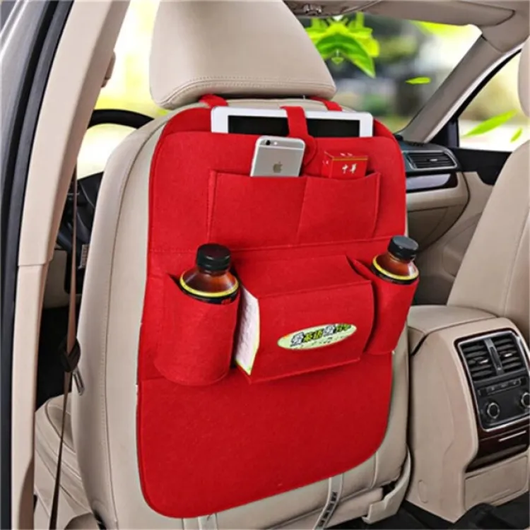 Multi-Pocket Car Organizer Auto Backseat Storage Bag Car Seat Organizer  Storage Holder Tissue Bag Drink Cup Holder Phone Pouch