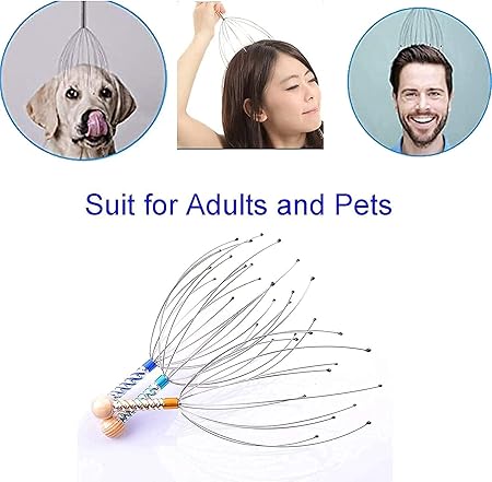 FORIOX Scalp Massage Machine Head Massager Scalp Scratcher 12 Fingers Head Scratcher For Body Relaxing Hair, Head Massage. 