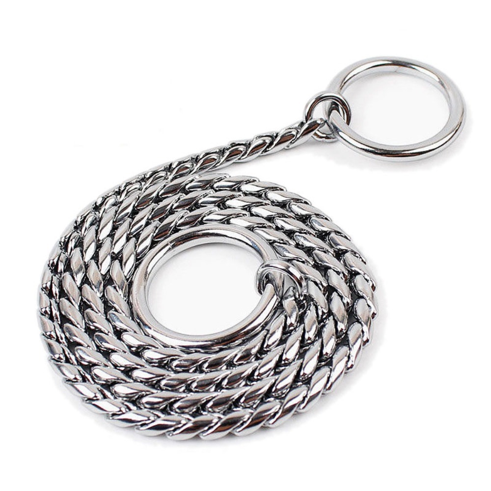 Pet Training Supplies Metal Choke Pet Show Collar Pet Pincher Chain Dog Collar Snake Chain Copper Pinch Collar. 
