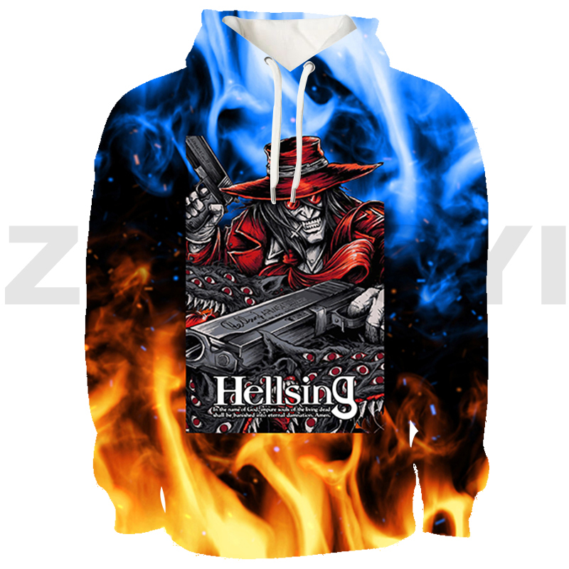 New Anime Hellsing Hoodies Men 3D Print Manga Alucard Eyes Sweatshirt Teenager Casual Long Sleeve Couple Clothes Cosplay Costume. 