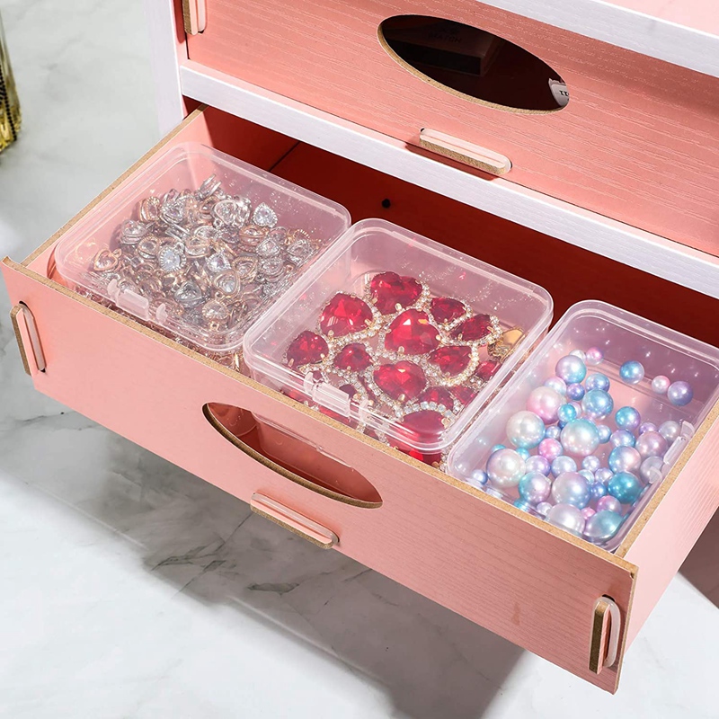 36 Pieces Mini Plastic Clear Storage Box for Collecting Small Items, Beads, Jewelry, Business Cards. 