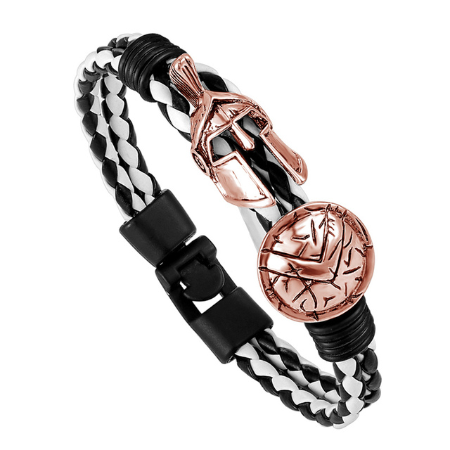 2019 Spartan Helmet Men Bracelet Europe Jewelry Retro Women Bracelet Ladies Brave Knight Bracelet Fine. 