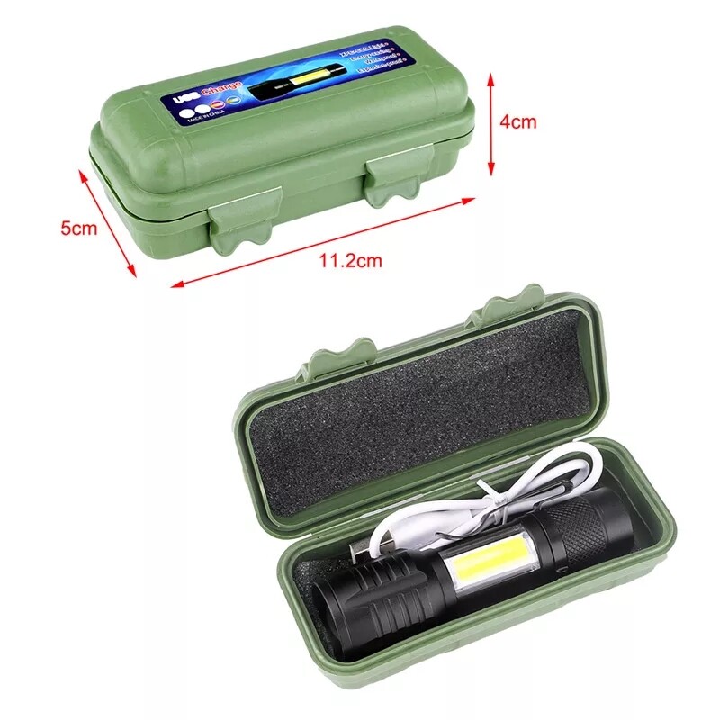 Camping Torch Light Mini Police Touch |  Rechargeable Tourch Light / Touch light LED Flashlight 100 Meter / Camping Light Full Metal Body 3 Modes. 