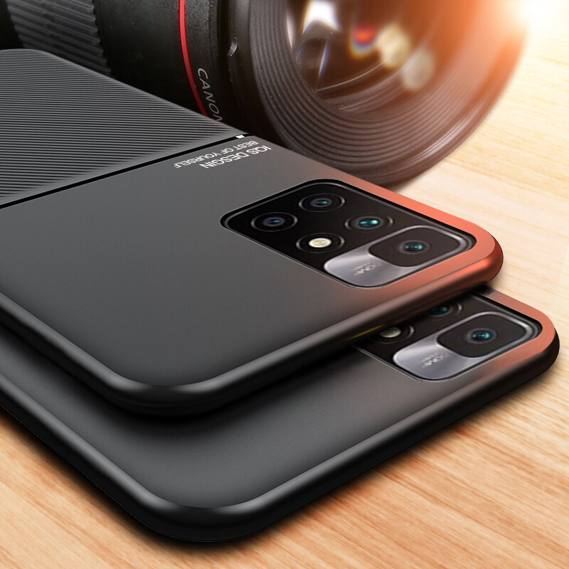 Case For Xiaomi Redmi 10 2022 / Redmi 10 Prime Casing Anti-fall Soft Non-slip Silicone Grain Back Cover. 