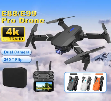 E88 Pro Drone 4K HD Camera Drone Wifi FPV Foldable Professional Drone Highly Preserved RC Quadcopter. 