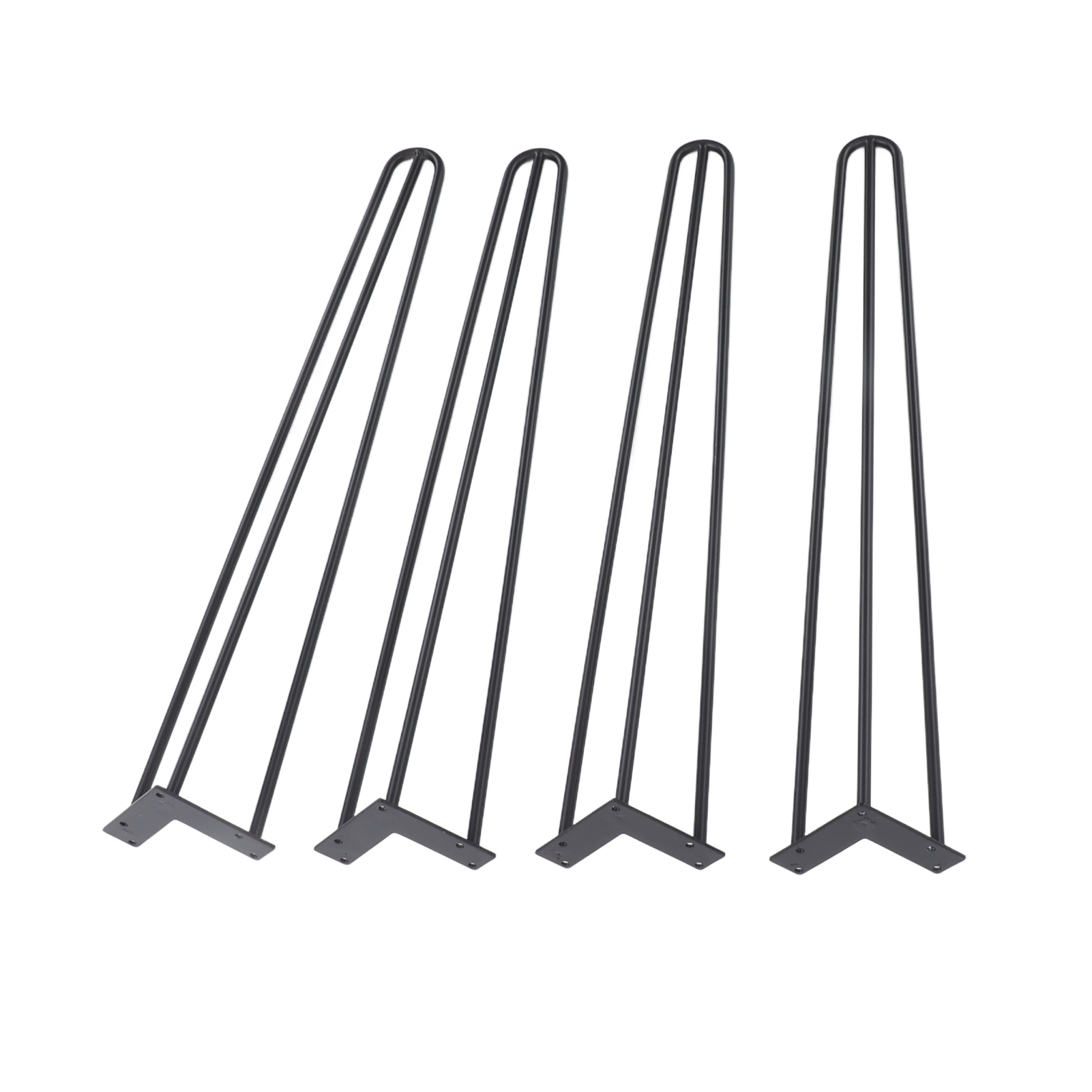 Heavy Duty Hairpin Table Legs 28inch Floor Protectors Glossy Hairpin Furniture Legs Easy Installation Iron for Nightstand