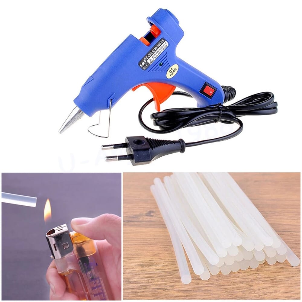 Professional Hot Melt Glue Gun with 4 Free Sticks 240V Safety
