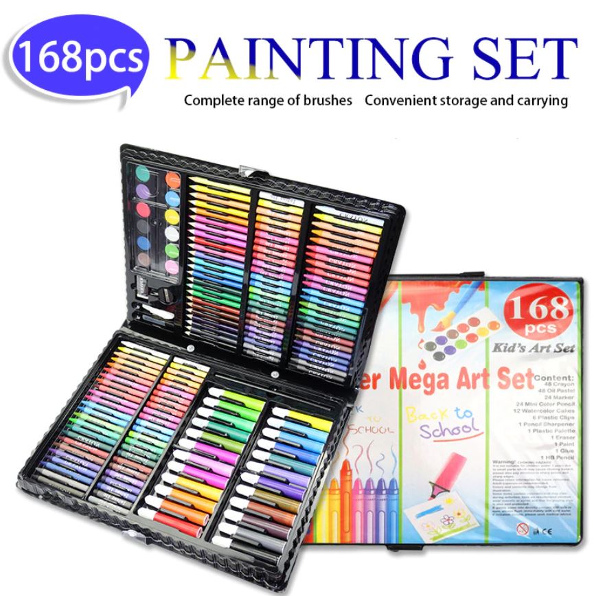 Art Set Drawing Set 168 Pcs Super Mega Art Set Coloring Set For Kids Deluxe Colored Pencil Kit for Artists