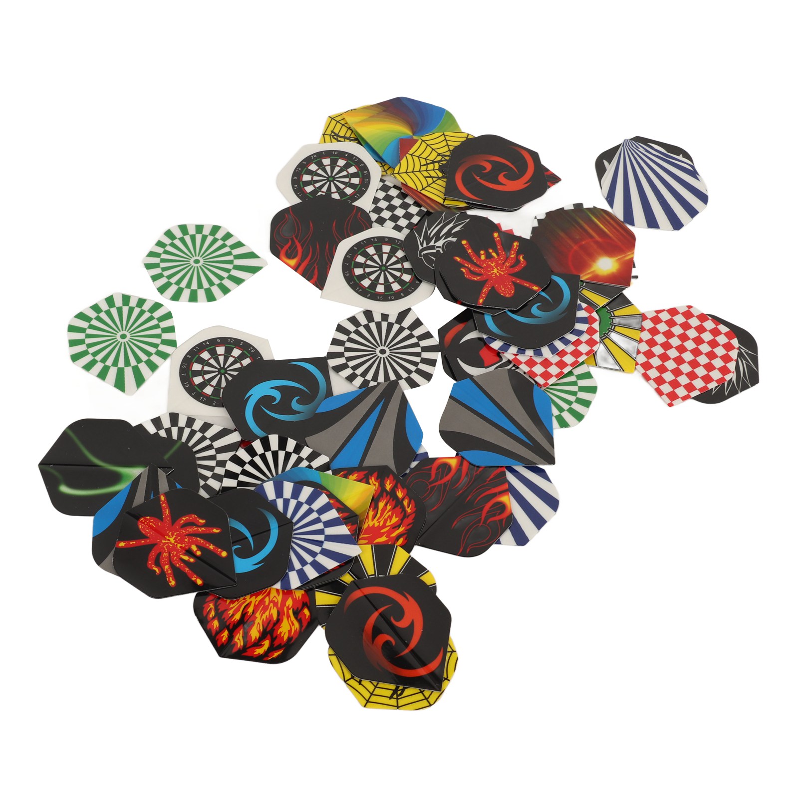 Professional Flight Feather Replacement Tails Wing Standard Dart Flights Set PET for Steel Tip Darts. 