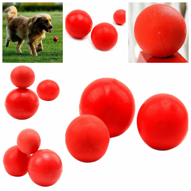 Indestructible Solid Rubber Ball Pet cat Dog Training Chew Play Fetch Bite Toy. 