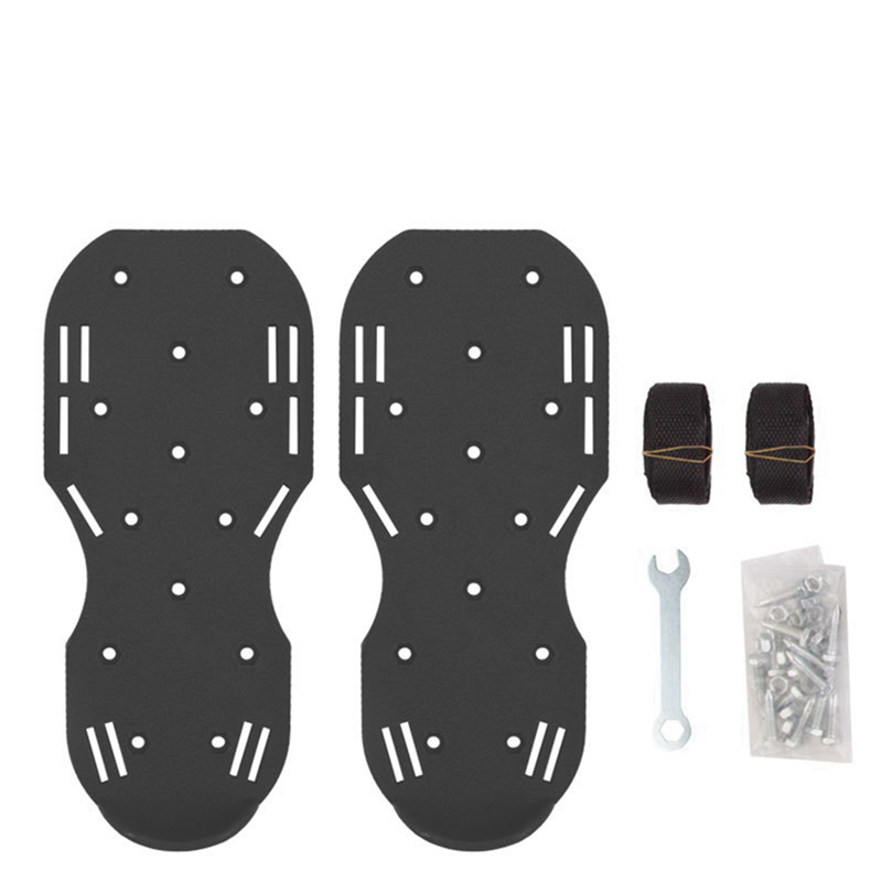 Nullmul 2 Pair of Garden Grass Scarifying Shoes 4.2CM Lawn Spikes Scarifying Shoes Self-Leveling Epoxy Tools Black. 