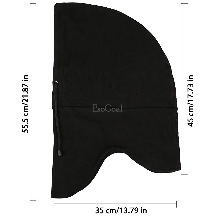 【Topnotch Store】EsoGoal Outdoor Balaclava Full Face Sports Mask (black) Sport Mask Wind-Resistant Full Face Mask Elastic Mask Neck Winter Warmer Tactical Mask for Skiing, Cycling Hiking as Christmas Gift Present. 