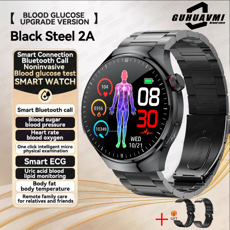 Medical Grade Uric Acid Blood Fat Smartwatches Men ECG+PPG Blood Glucose Heart Rate Blood Pressure Health Monitoring Smart Watch. 
