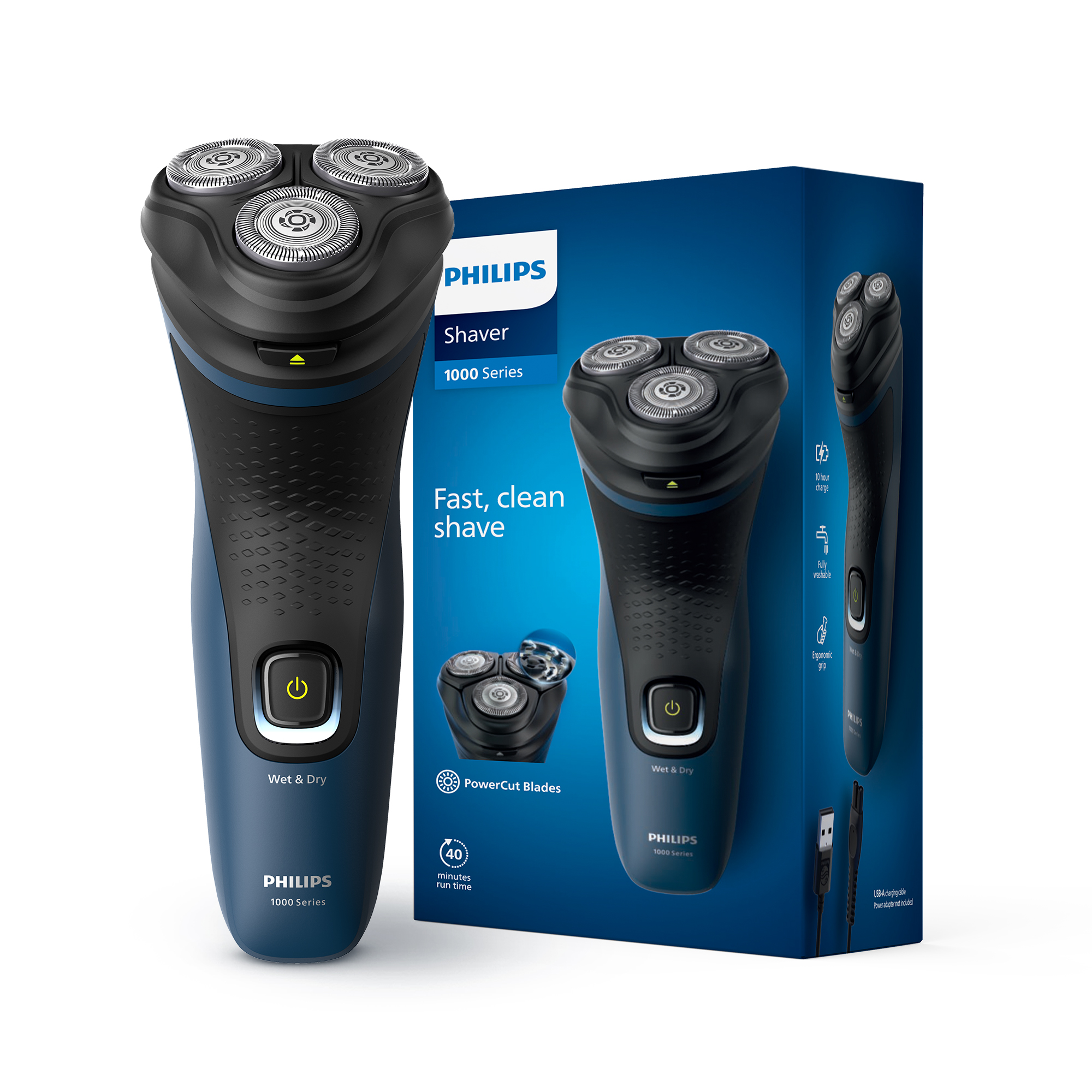 Philips Cordless Wet and Dry Electric Shaver for Men | 3D Floating Heads | 27 Self Sharpening Blades | 2 Year Warranty | S1151/03