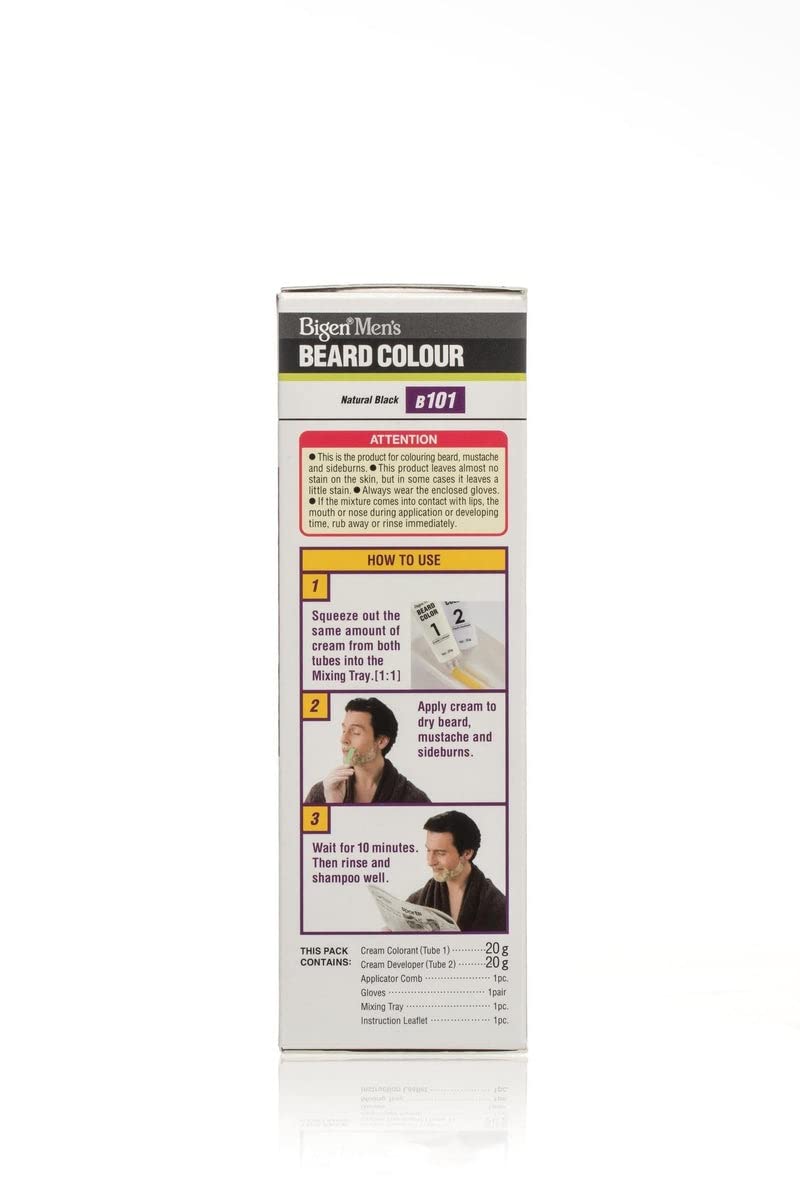 Bigen Men's Beard Color, Natural Black B101. 