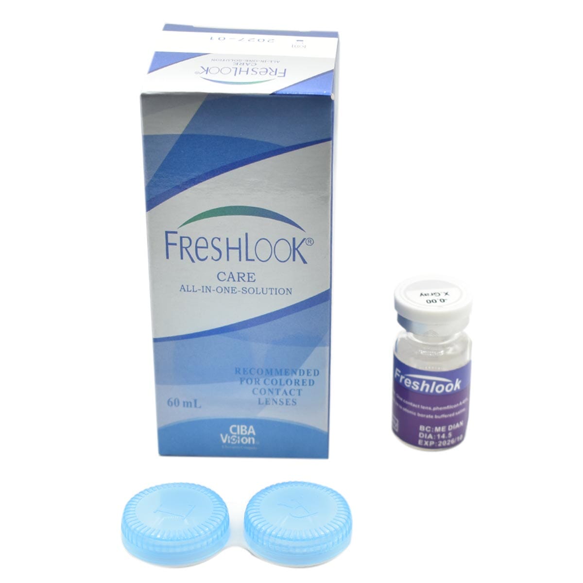 Colour TRUE SAPPHIRE - Fresh Look tsel Color Blends Contact Lens - Full Set - Color Contact Lens (Replacement Cycle: 12 Month). 