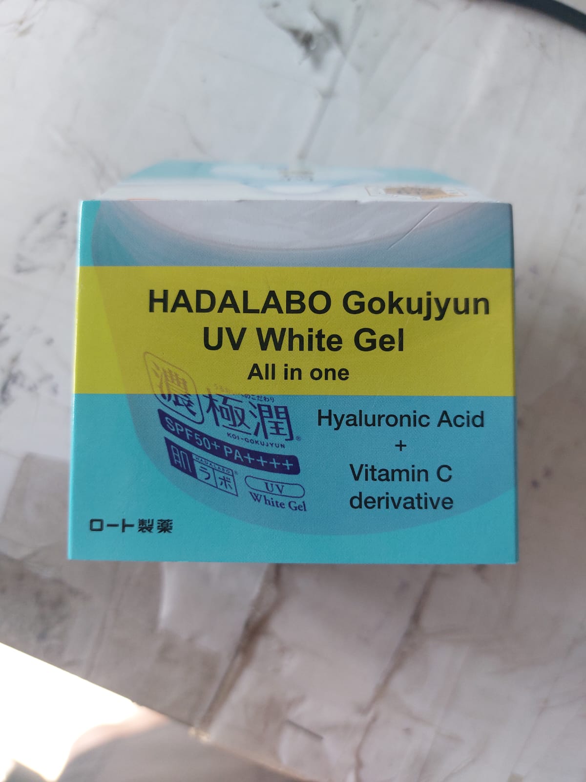 HadaLabo Gokujyun UV White Day Cream Moisturizer Gel - 90g. 