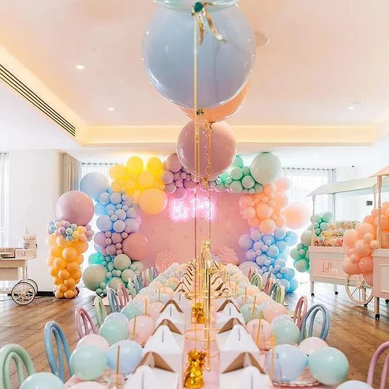 5-36inch Big Macarons Pastel Candy White Balloons Latex Round Helium Baloons For Birthday Party Baby Shower Globos Kids Toys. 
