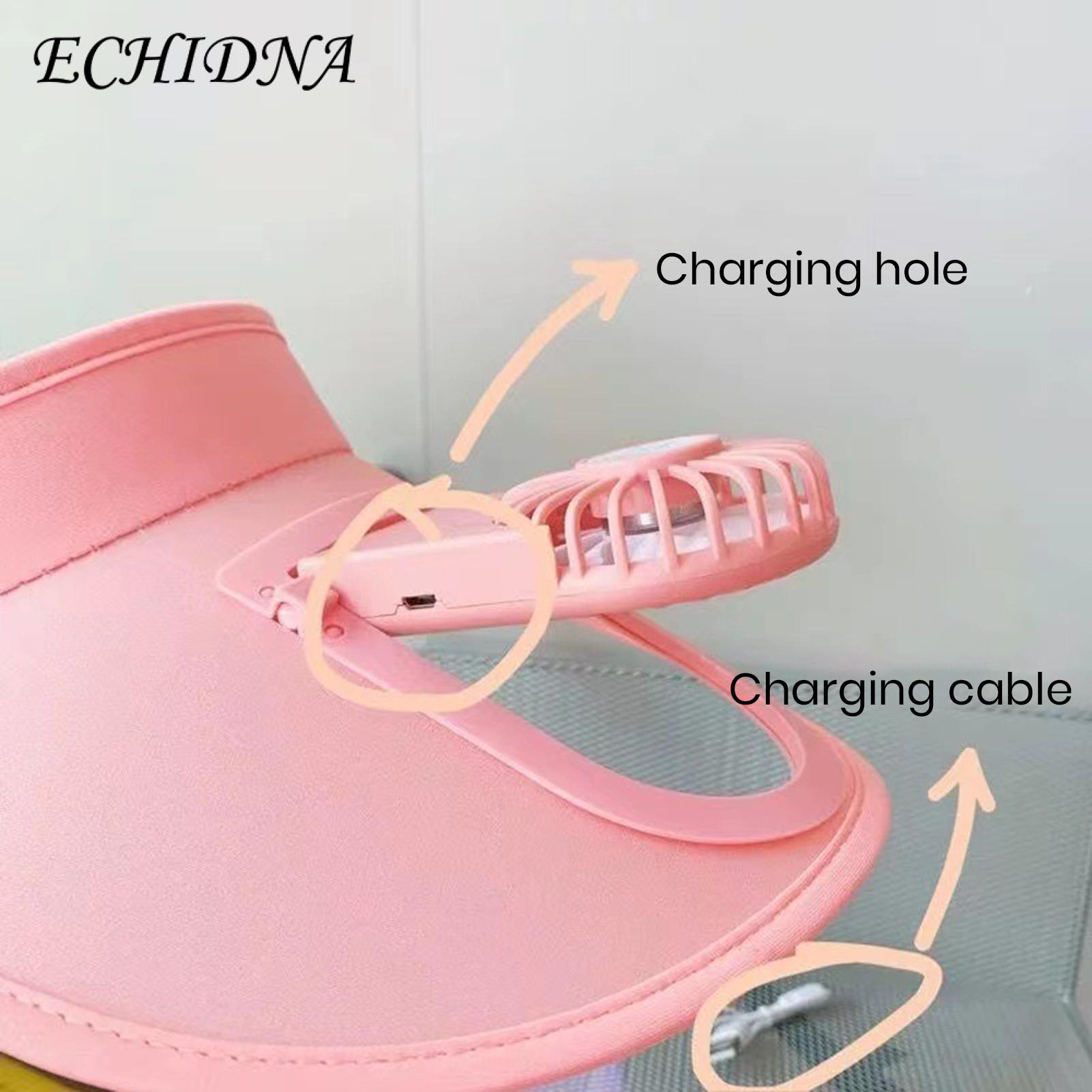 ECHIDNA Sunshade Hat Ultralight 2-in-1 Sunshade Hat with 3-Speeds Fan. 