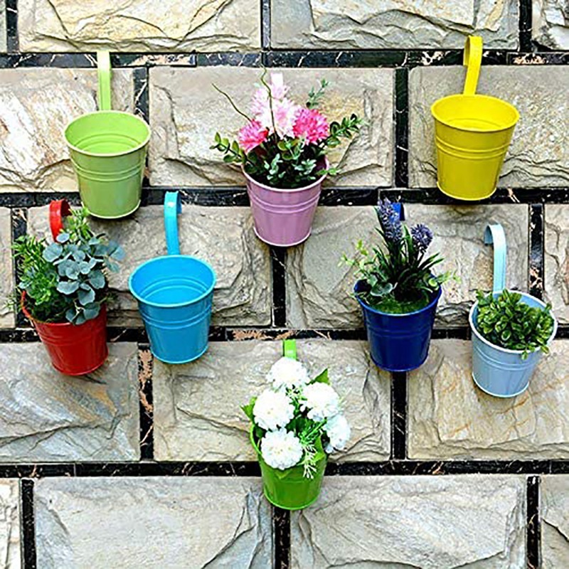 Planters The Home Depot Hanging Flower Pot, Hanging Flower Pots With Detachable Hooks Drainage
